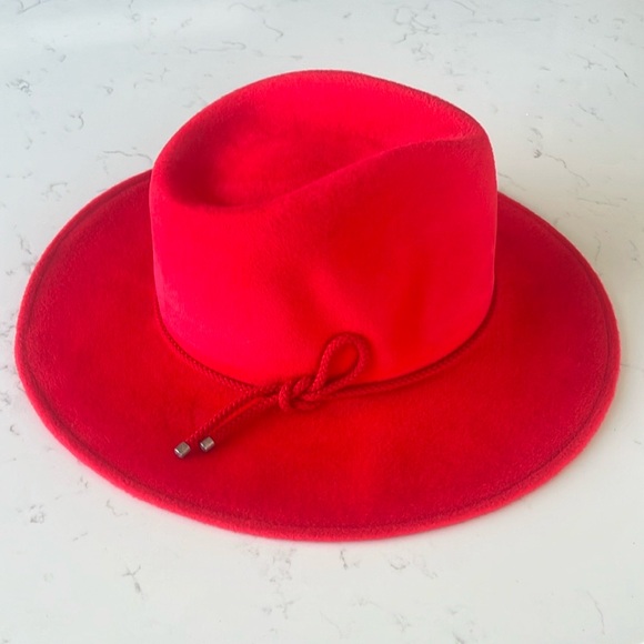 Frances Grey Accessories - Frances Grey Red Women's Angie Felt Hat - never worn